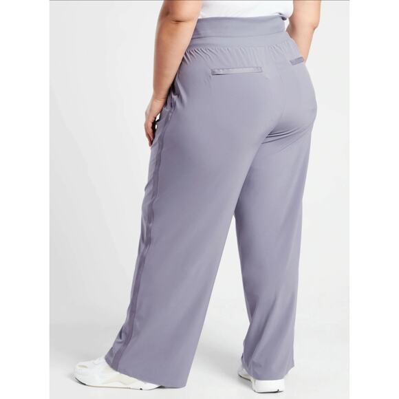 Athleta Nolita Wide Leg Pant Sz 18 NWT $98 Lavender Tempest Violet Athleisure - Picture 2 of 14